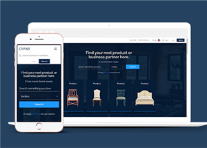 宽屏大气北欧风格家具商城网站模板