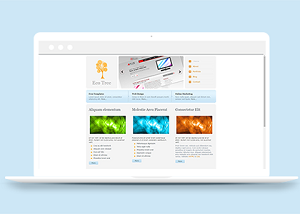 缤纷清新风格模块化图文排版生态树网站模板