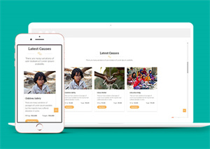 大气简约贫困山区衣物捐赠网站模板