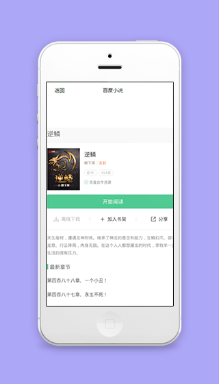 在线小说网阅读详情页面功能程序源码下载